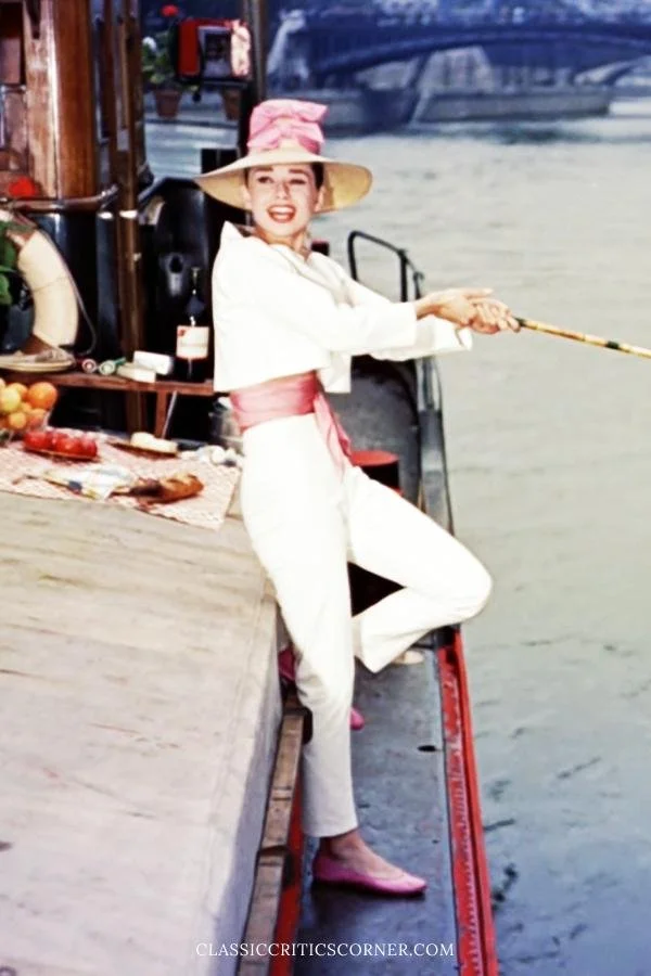 image of audrey hepburn wearing 1950s fashion ballet shoes