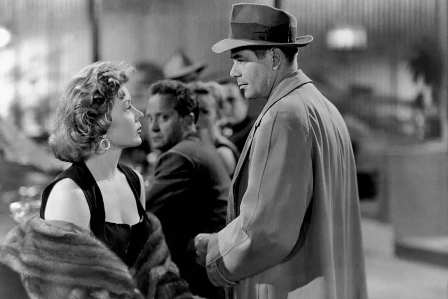 still from the 1950s film noir "the big heat"