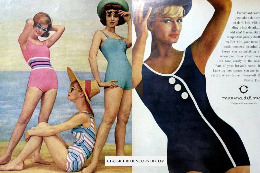 Images of 1960s swimsuits
