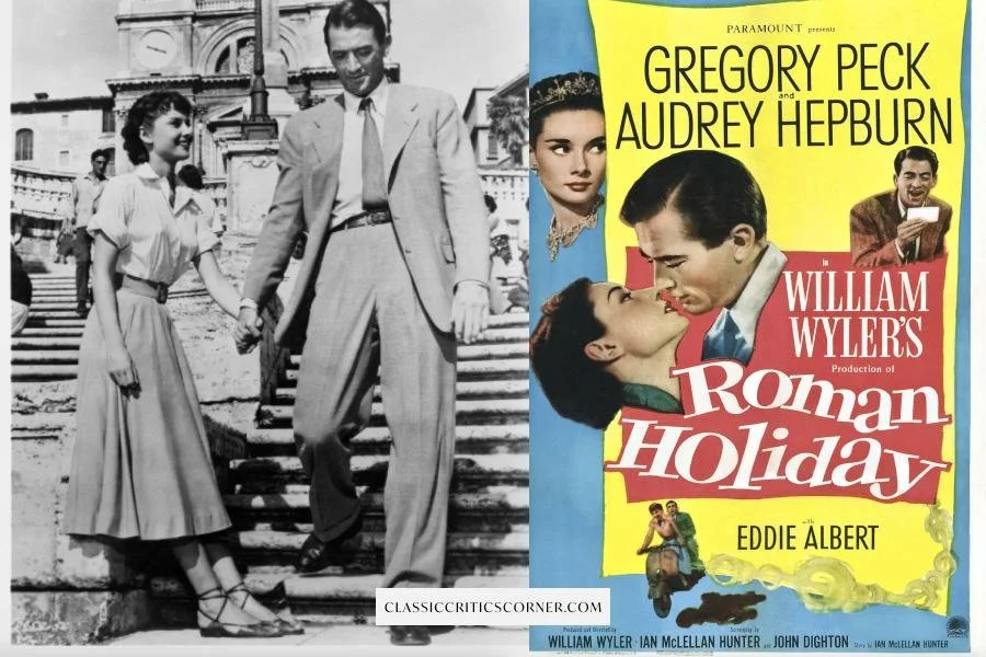 Images from the Audrey Hepburn movie "Roman Holiday"