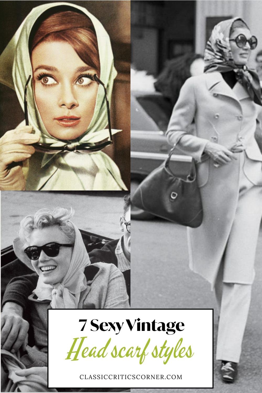 7 Vintage Scarf Styles — Classic Critics Corner - Vintage Fashion  Inspiration including 1940s Fashion, 1950s Fashion and Old Hollywood Glam  icons like Grace Kelly, Audrey Hepburn and Marilyn Monroe.