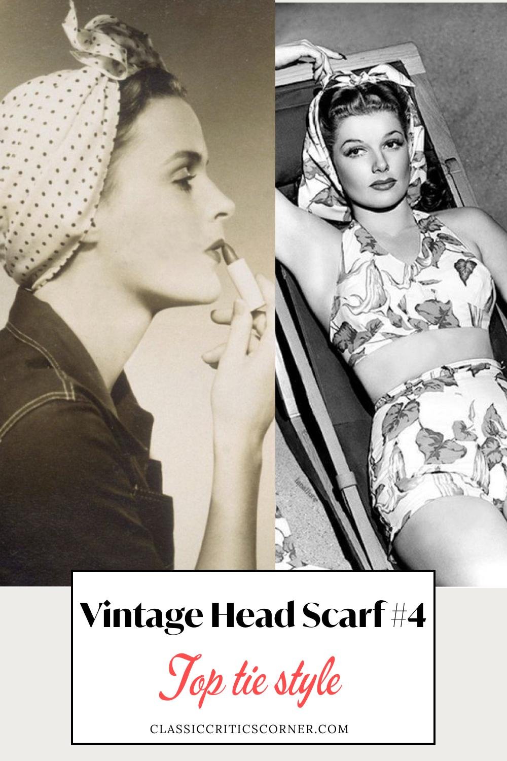Vintage 2-Toned Hair Scarf Tying Video Tutorial - Vintage Hairstyling
