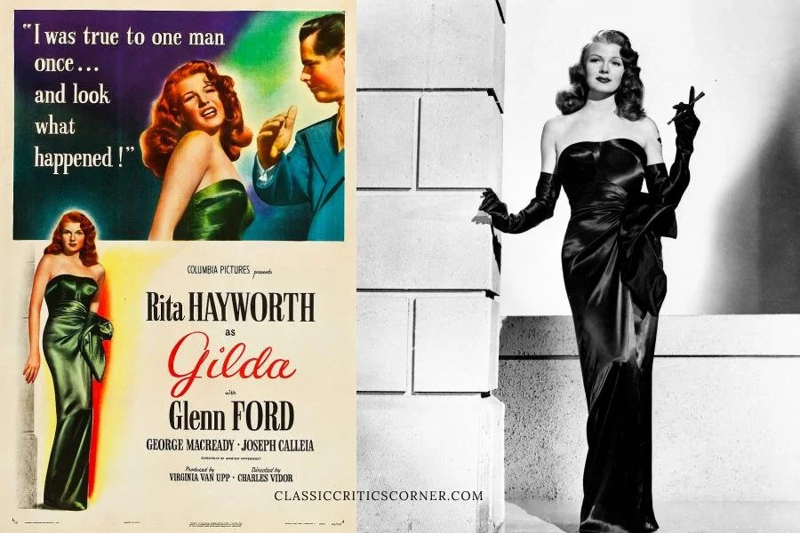 images from 1940s film noir "gilda"