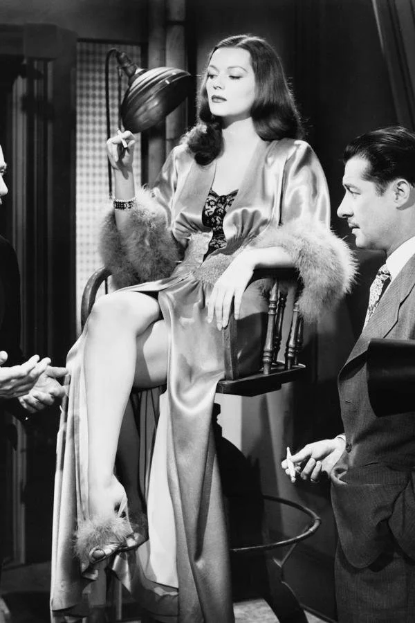 Hazel Brooks wears 1940s lingerie