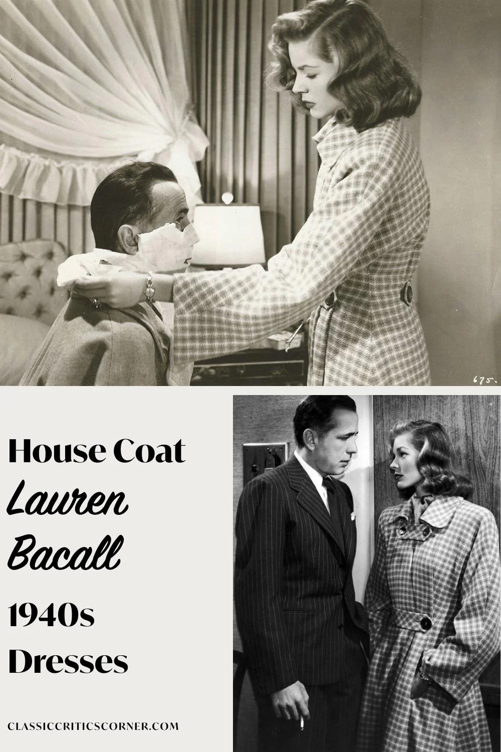 images of lauren bacall wearing a house coat in Dark Passage
