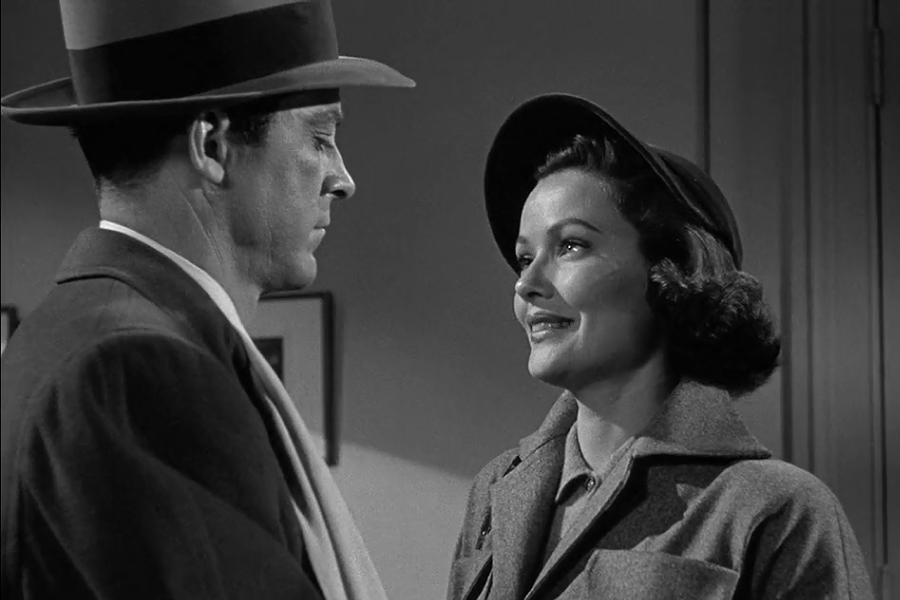 still from the 1950s film noir "where the sidewalk ends"