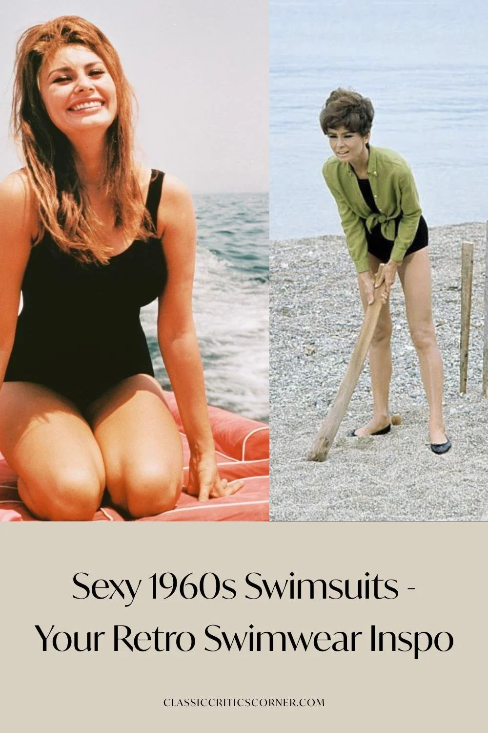 1960s swimwear worn by Audrey Hepburn and Sophia Loren