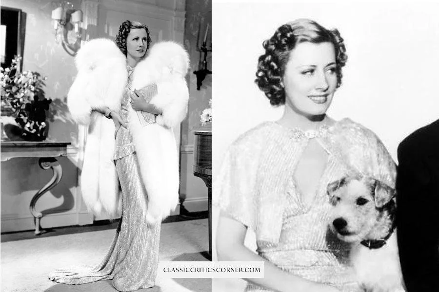 Images of Irene Dunne from "The Awful Truth" wearing 1930s fashion