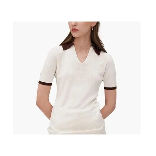 silk polo style shirt