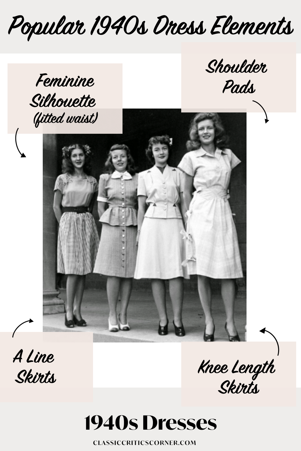 1940s dress elements