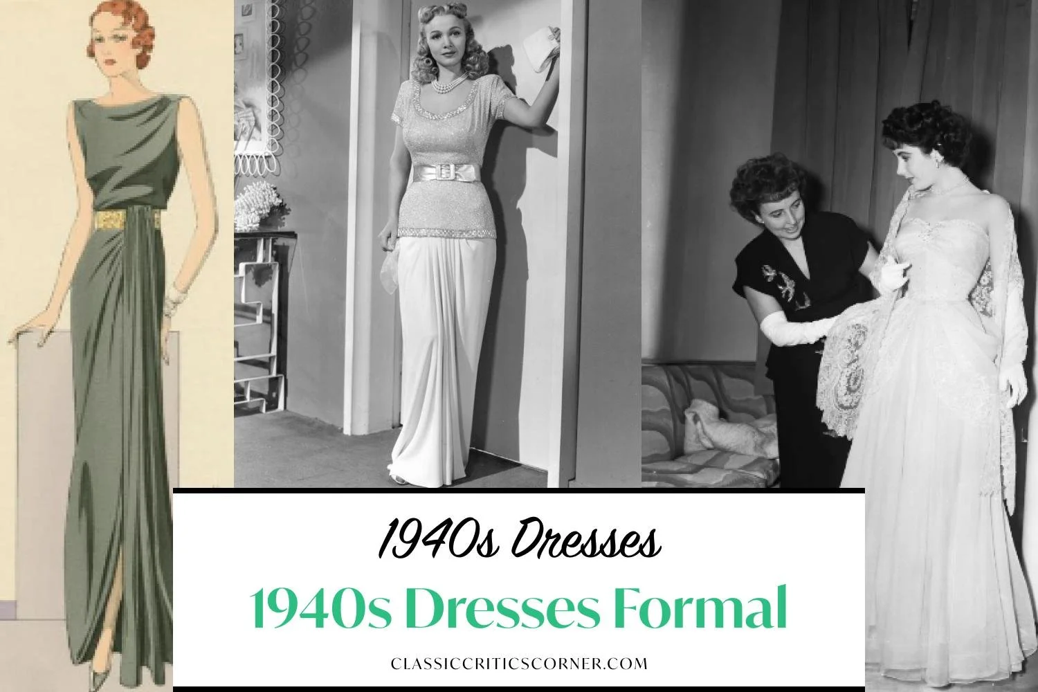 1940s formal dress