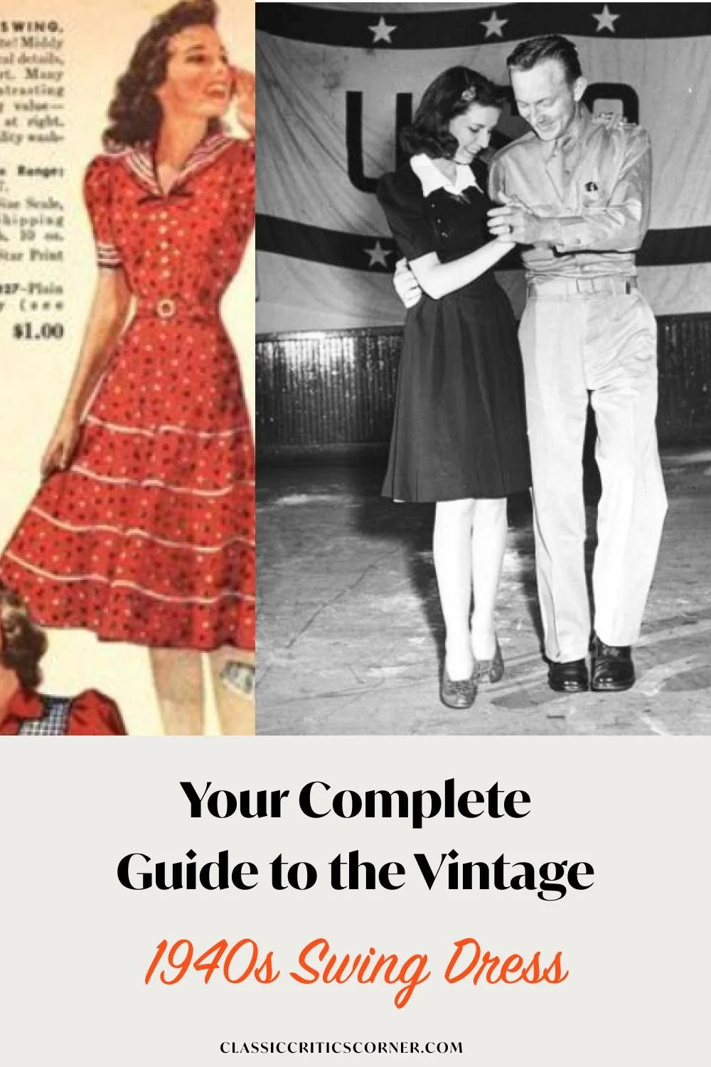 1940s Tiered Silky Rayon Swing Dress main image 1