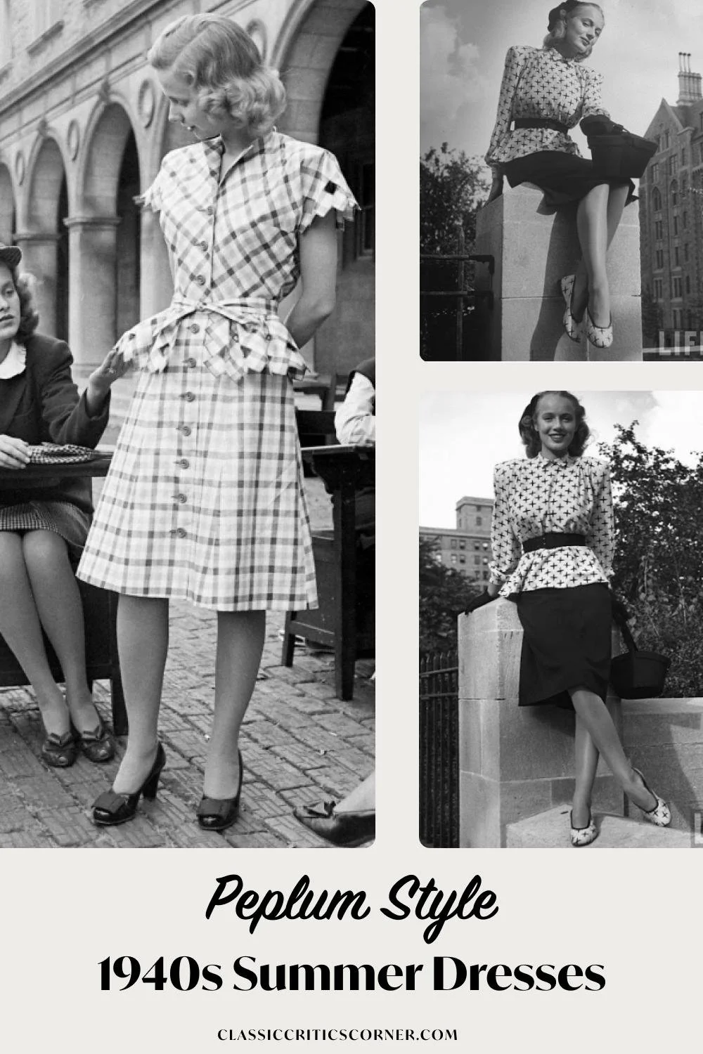 1940s dresses peplum style