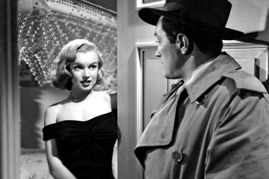 still from the 1950s film noir "asphalt jungle"
