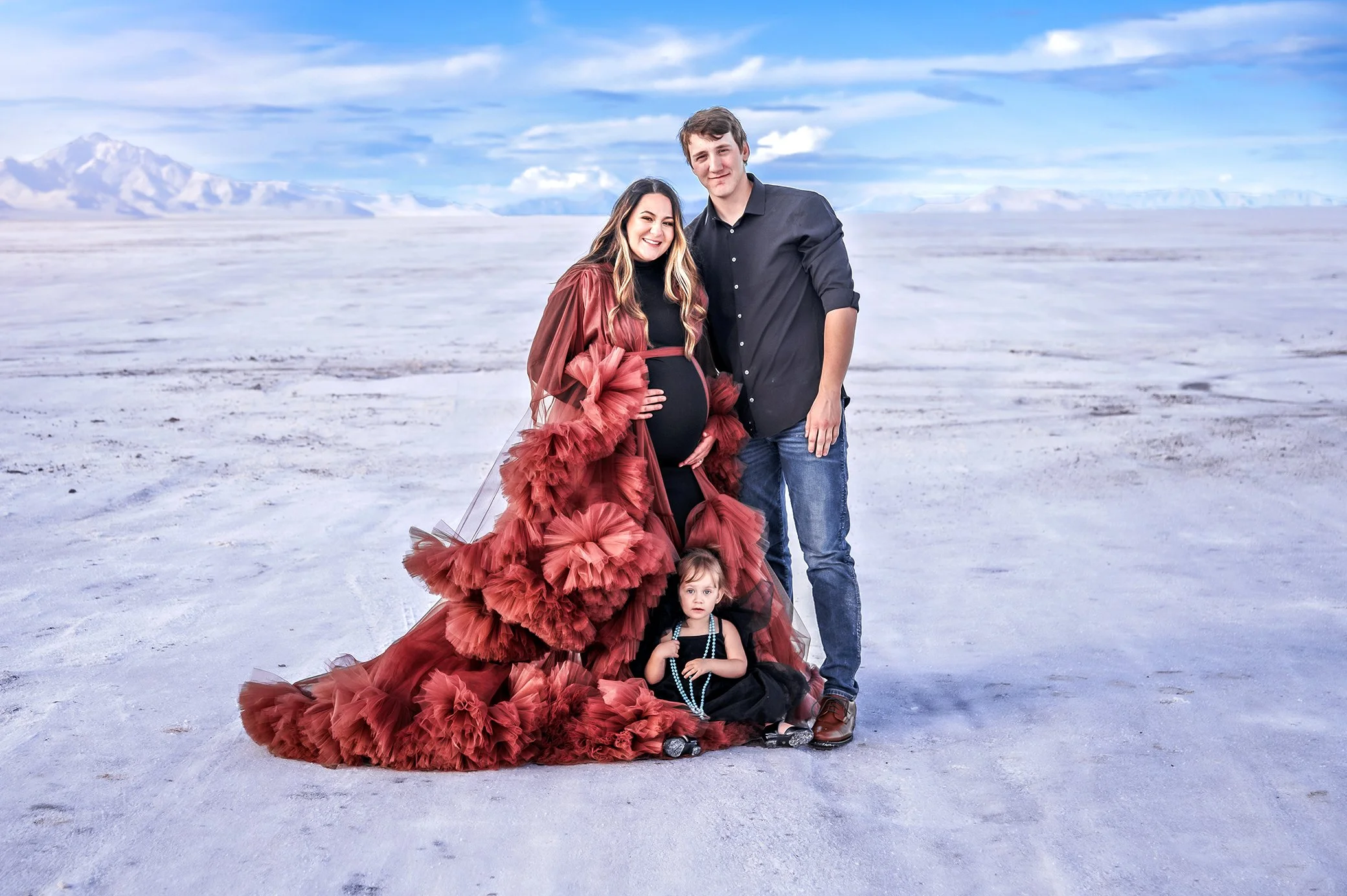 Salt Flats Maternity Family Pictures Portraits Best Elko Maternity Photographer