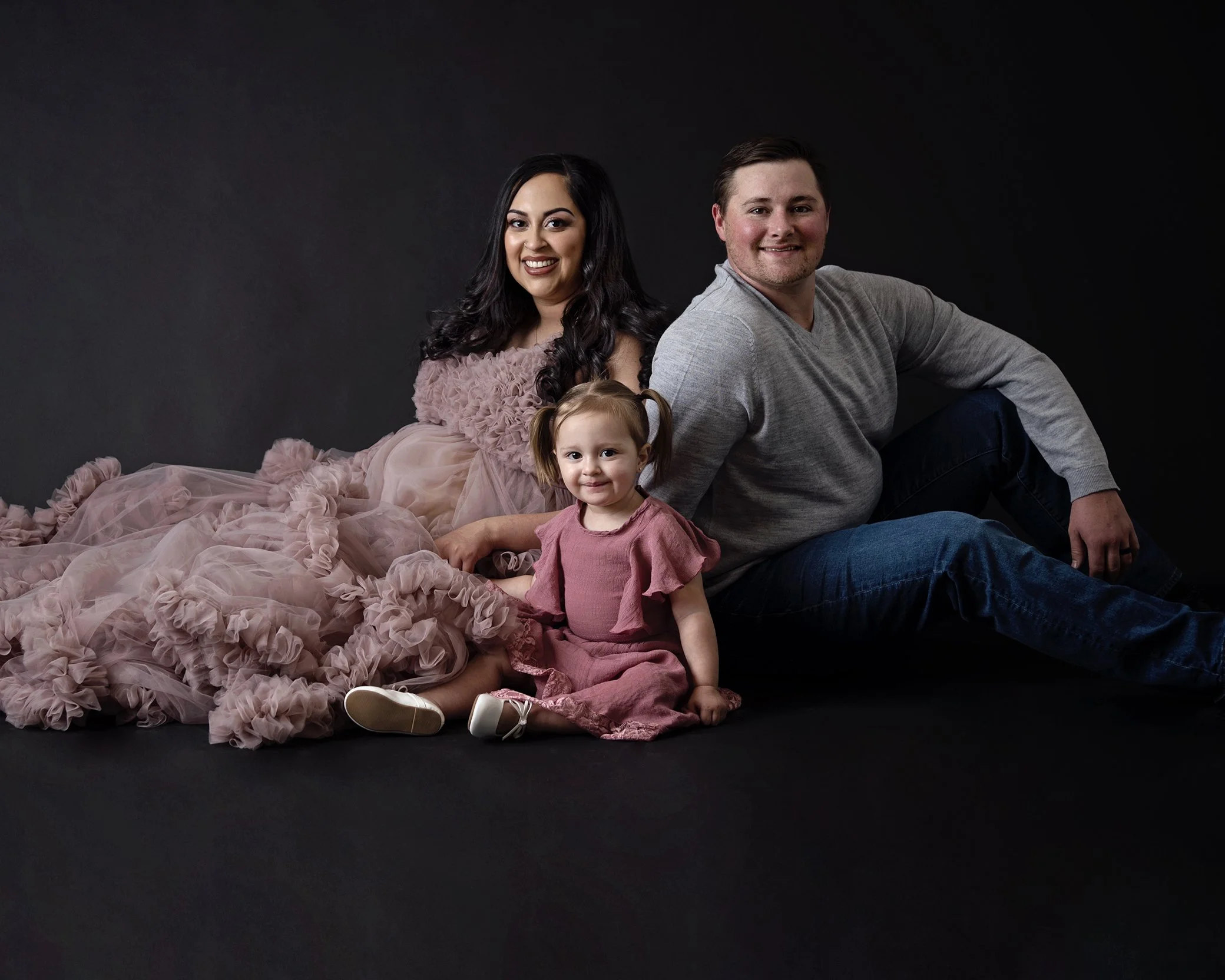 Family Maternity Toddler Dad Mom Pregnant Cocoa Gown