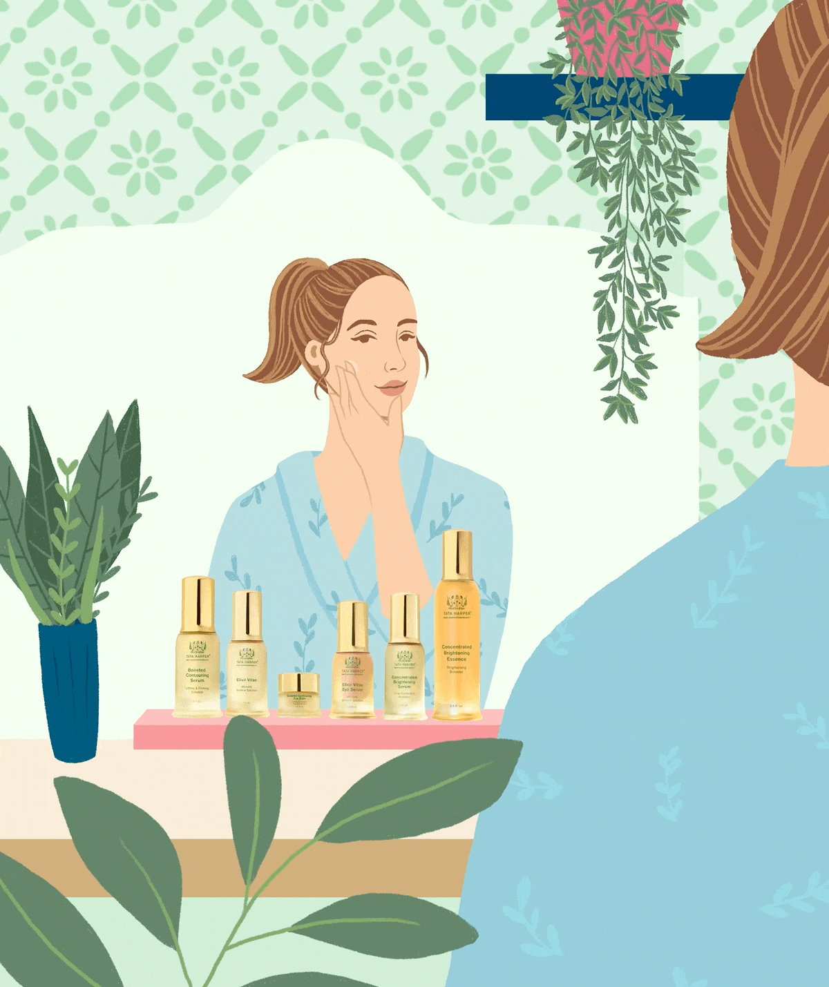 Illustrations and animations for Tata Harper's birthday week sale