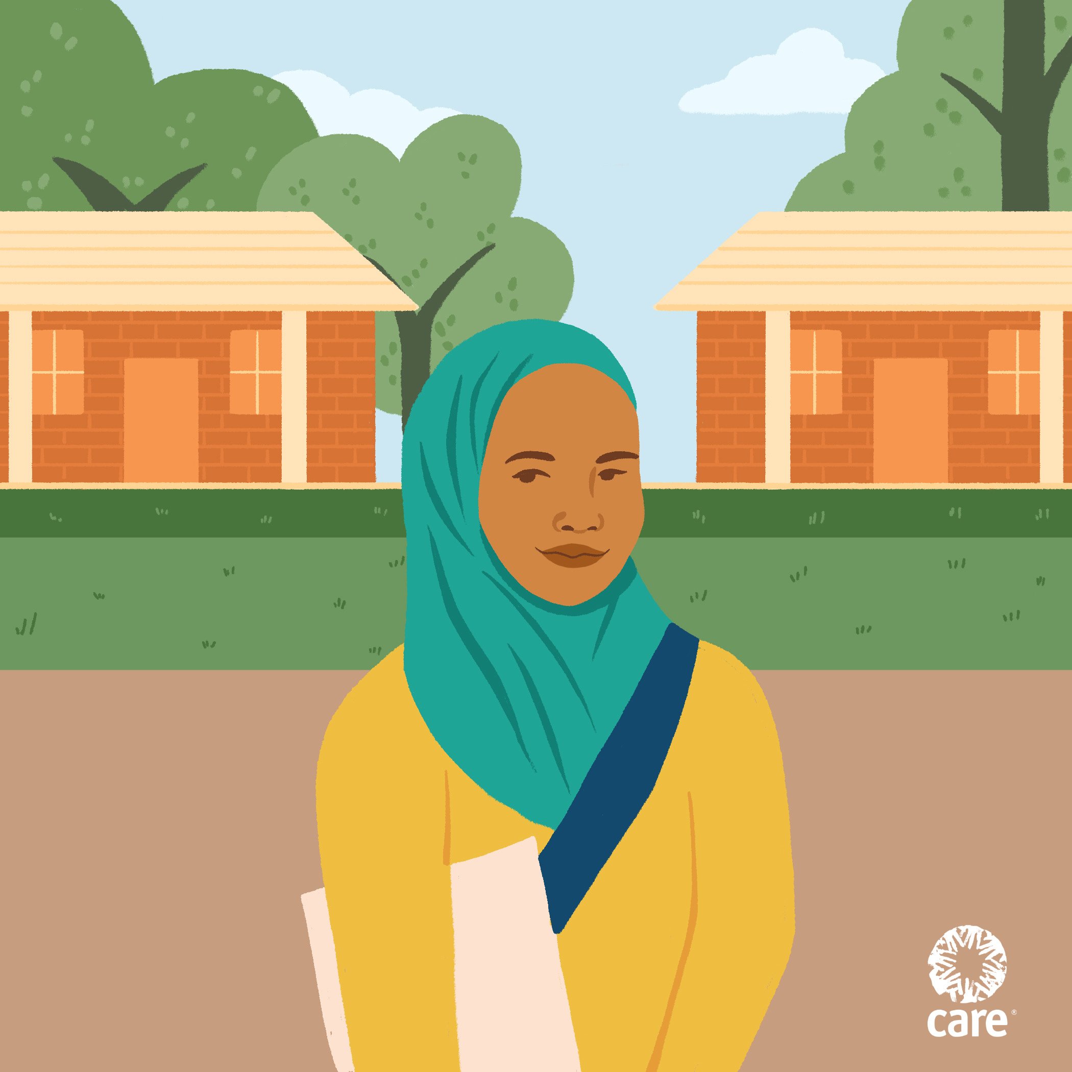 Illustrations for CARE International's digital presence, there were 8 total topics that the illustrations covered