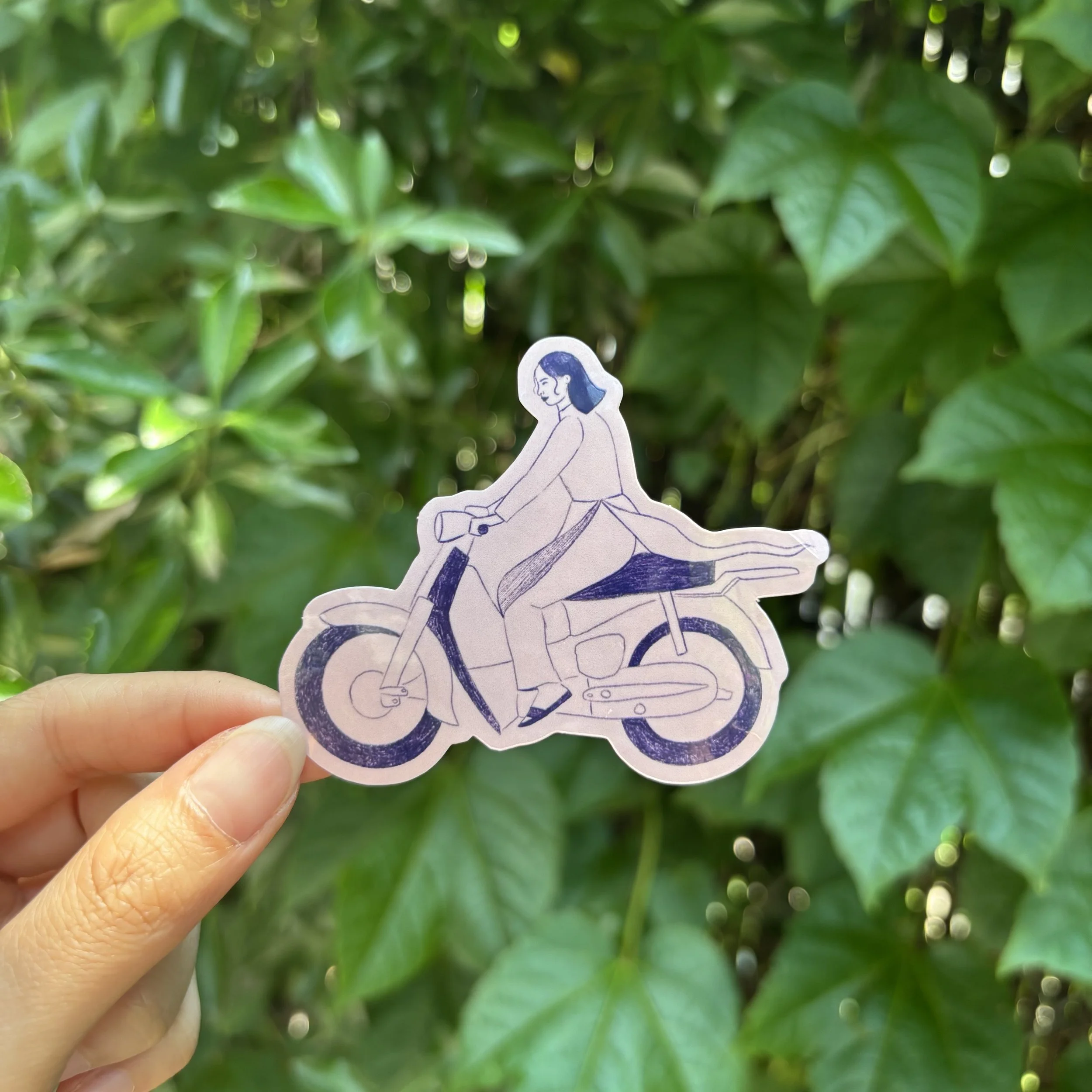 Motorbike twin bob sicker