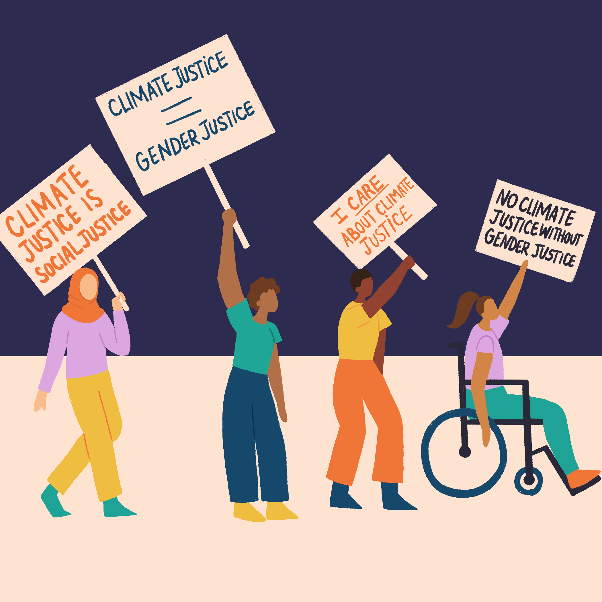 Illustrations for CARE International's digital presence, there were 8 total topics that the illustrations covered