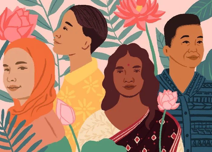 AAPI month editorial illustration for Ogilvy