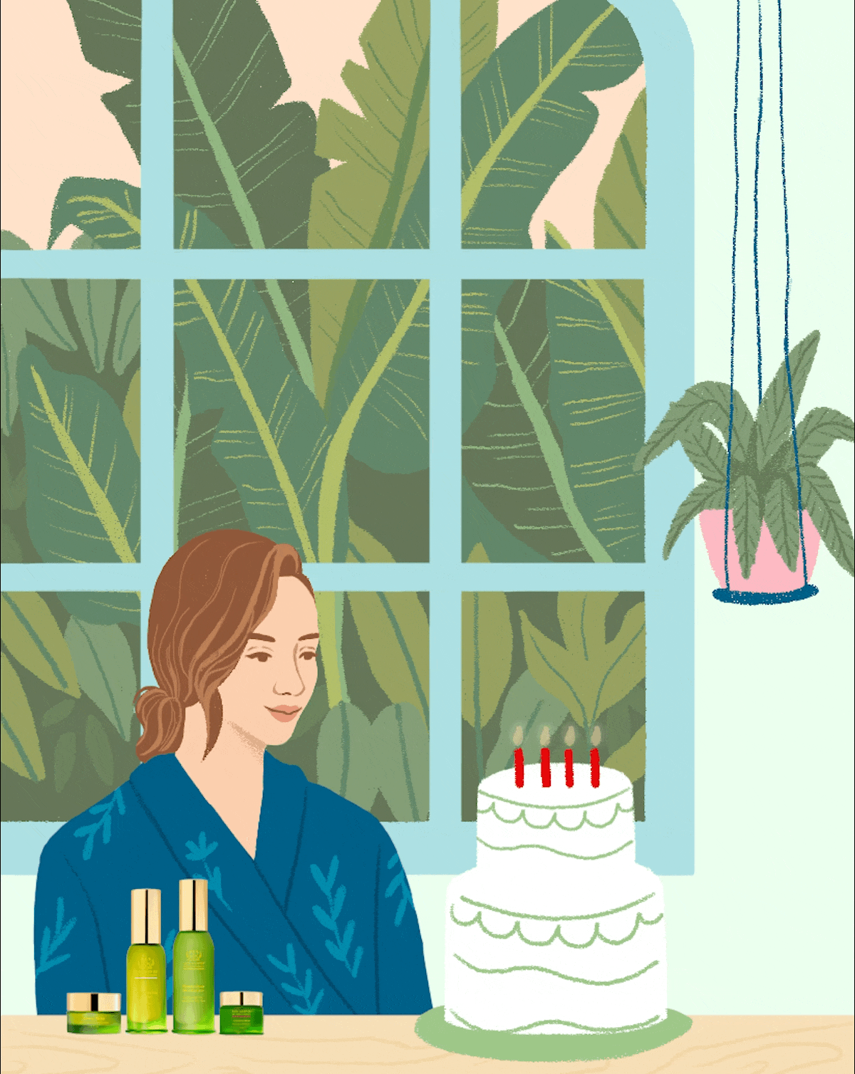 Illustrations and animations for Tata Harper's birthday week sale