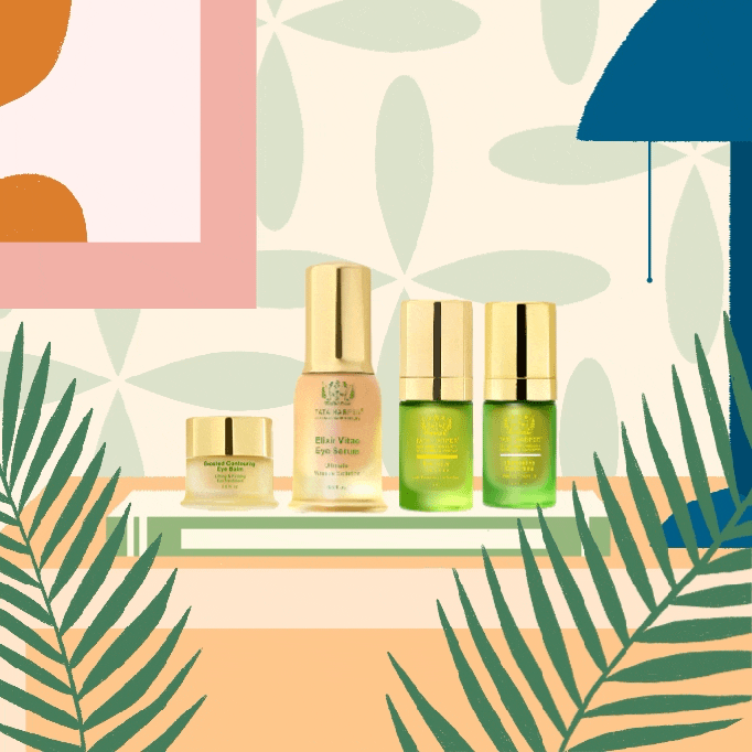 Illustrations and animations for Tata Harper's birthday week sale