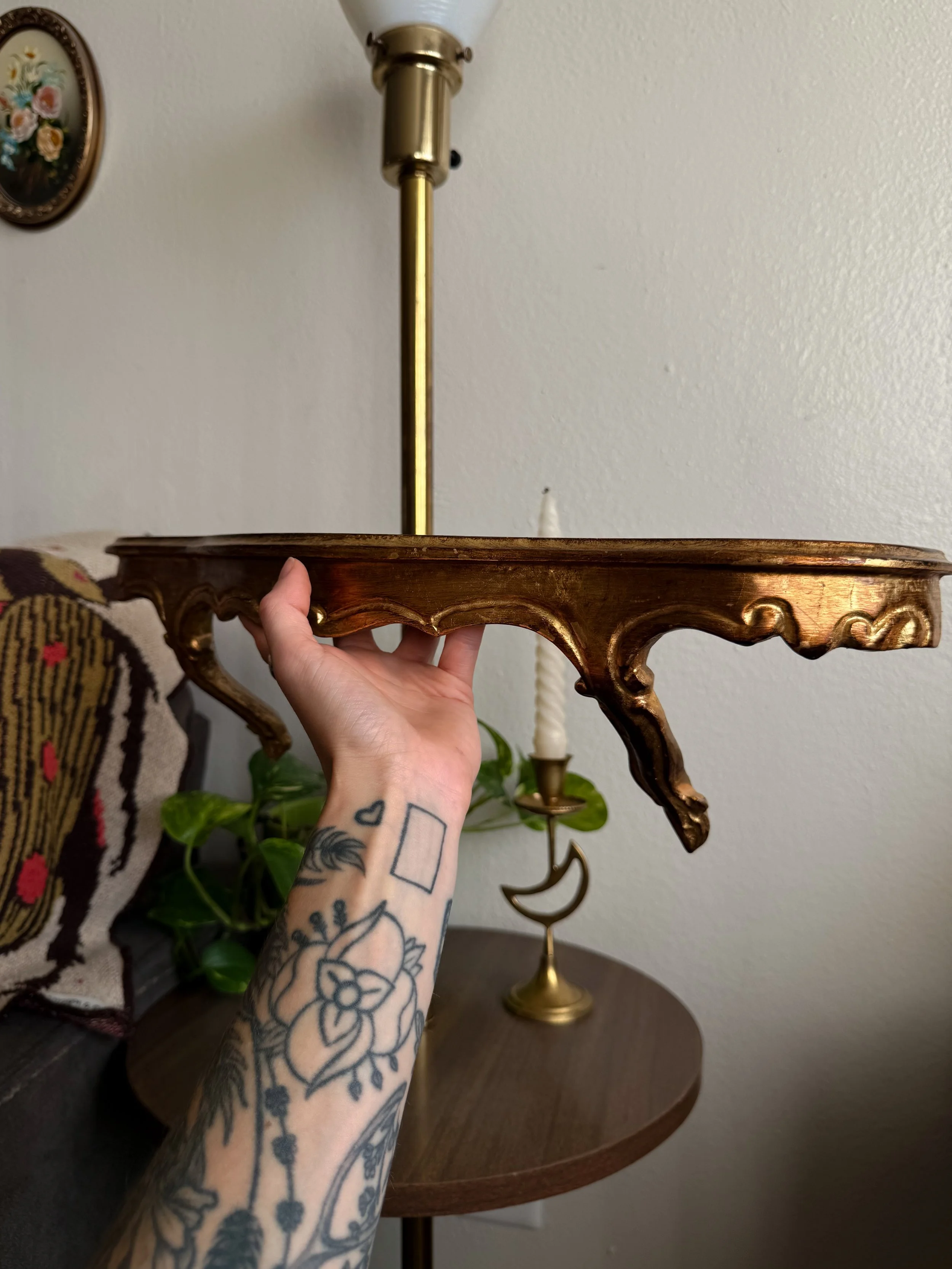 VTG Italian Florentine Ornate Shelf