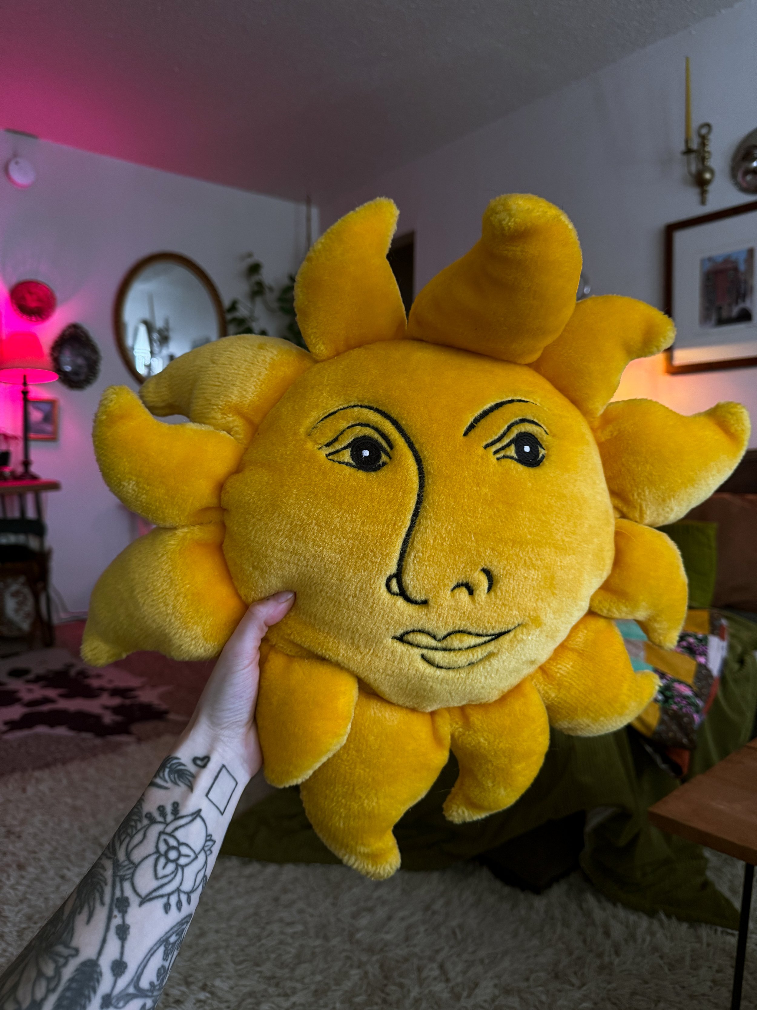 RARE Vtg 1990s Salamander Graphix Sun Pillow