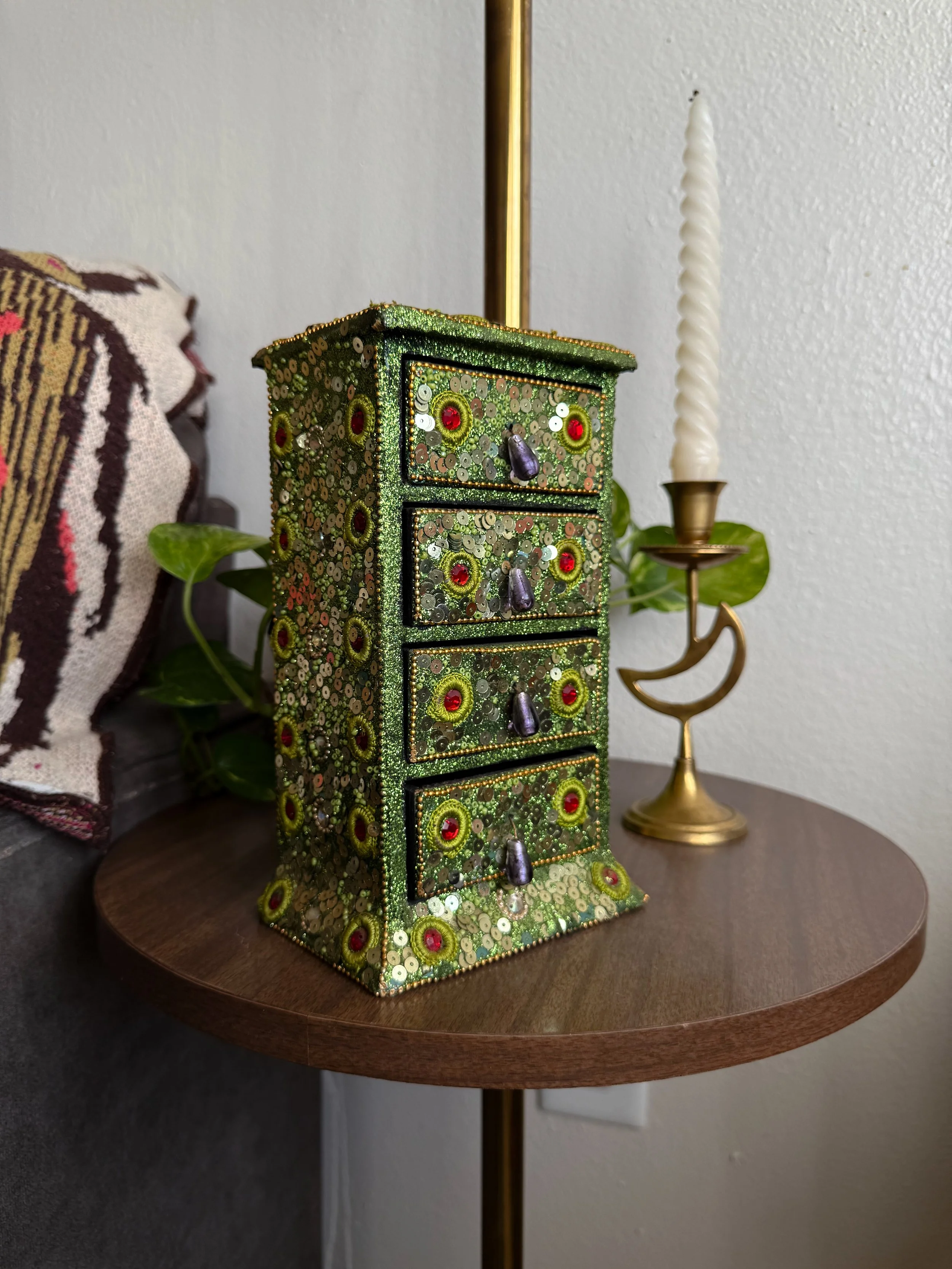 RARE Vintage Gemstone Jewlery Chest