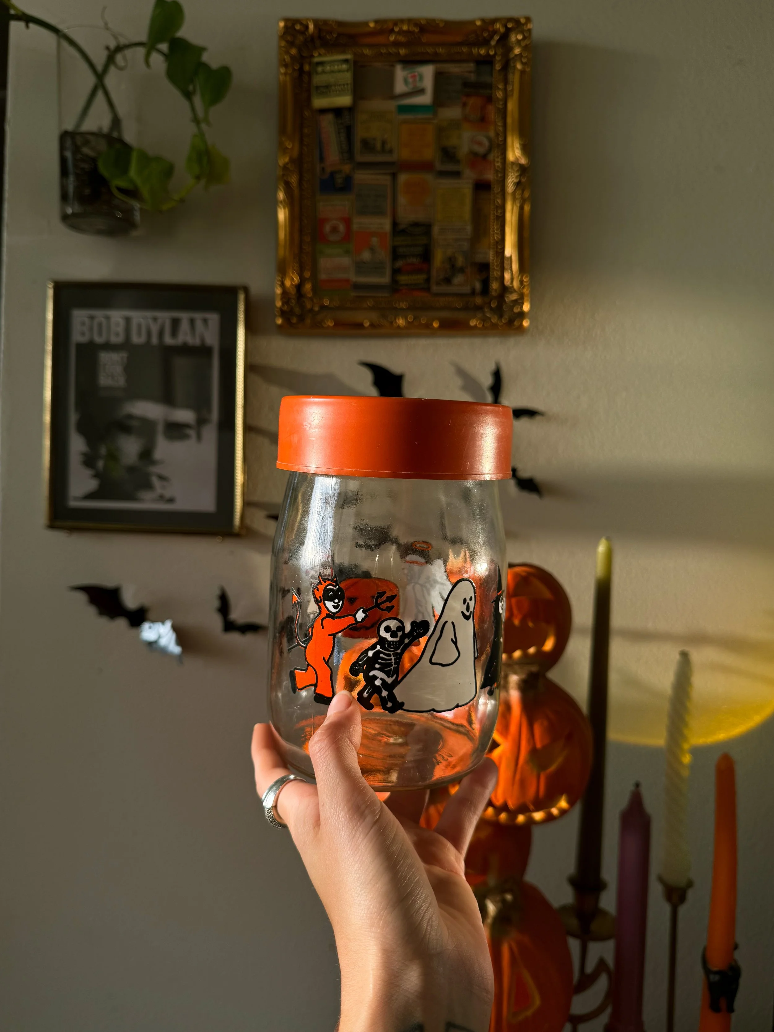 VTG 1970s Halloween Jar