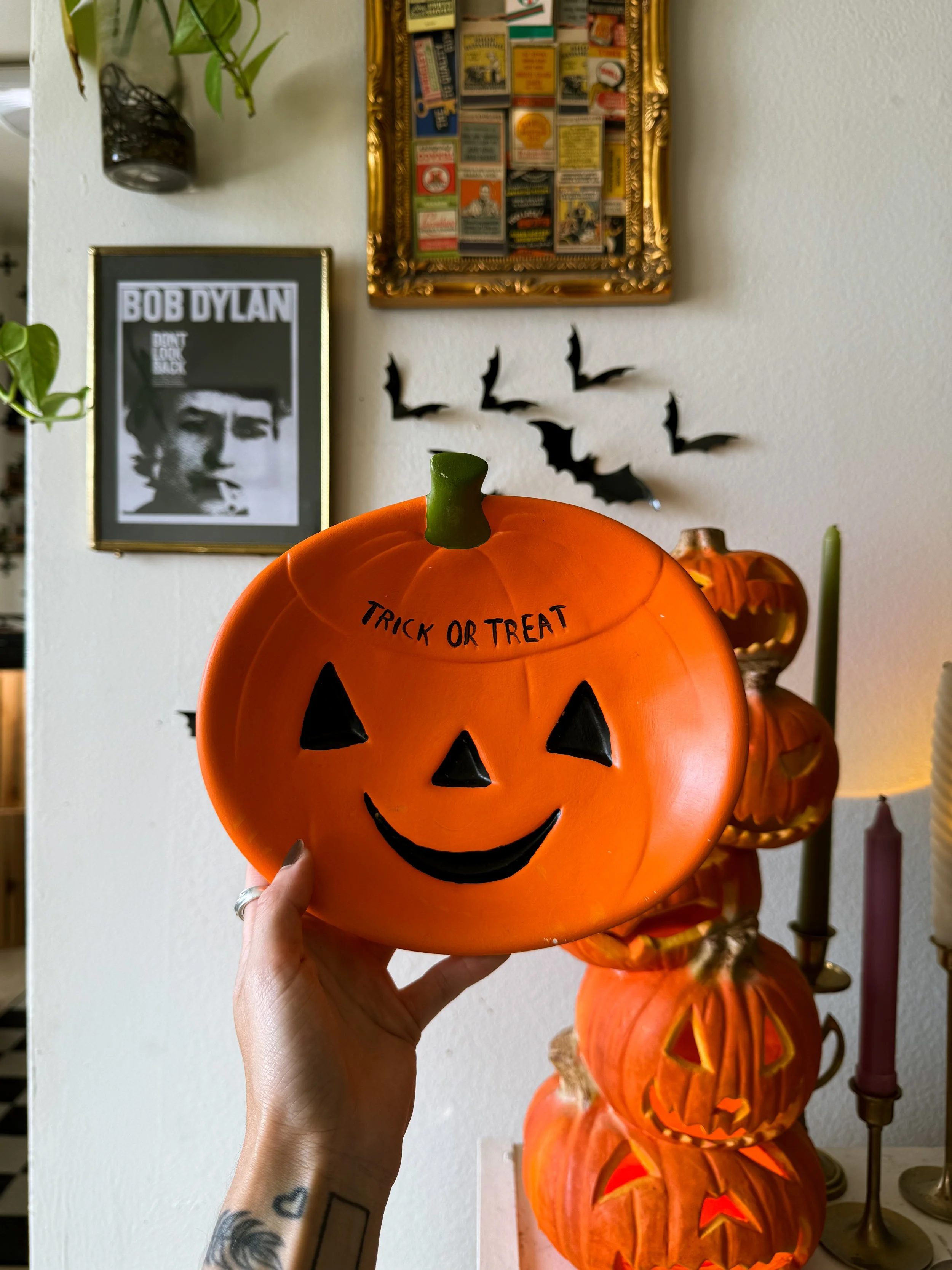 VTG Ceramic Jack-o’-lantern Plate