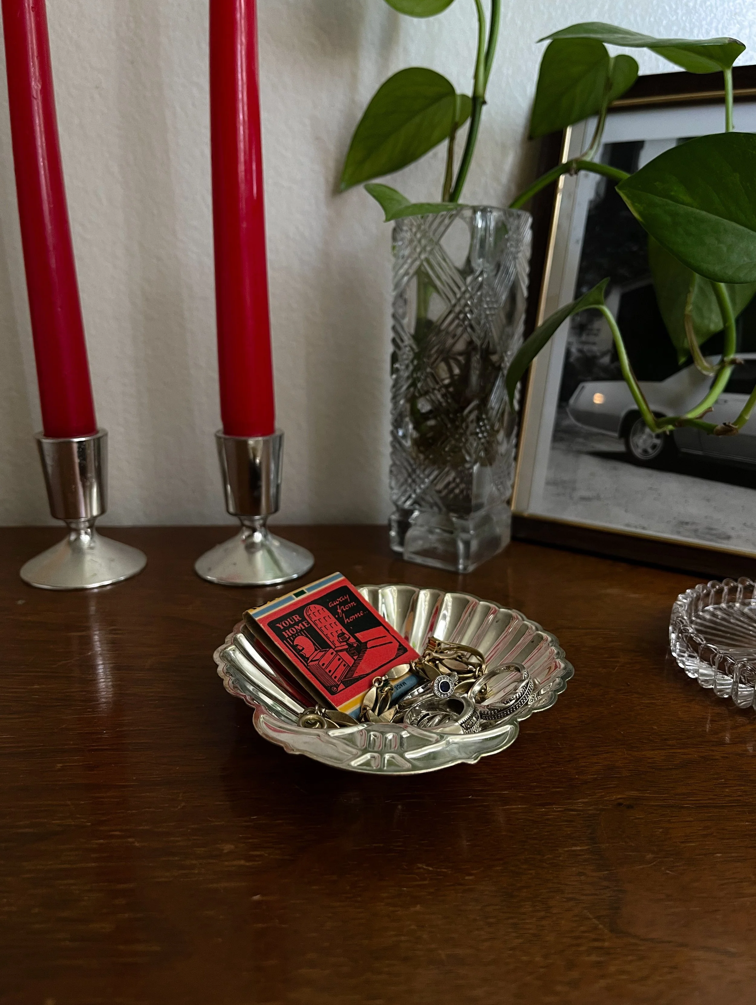 Vintage Silver Shell Dish
