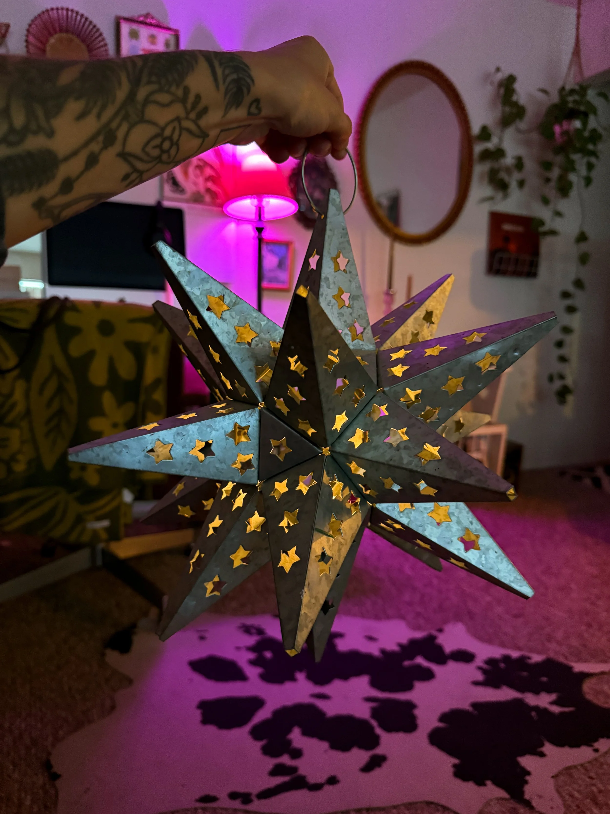 Tin Star Hanging Lantern