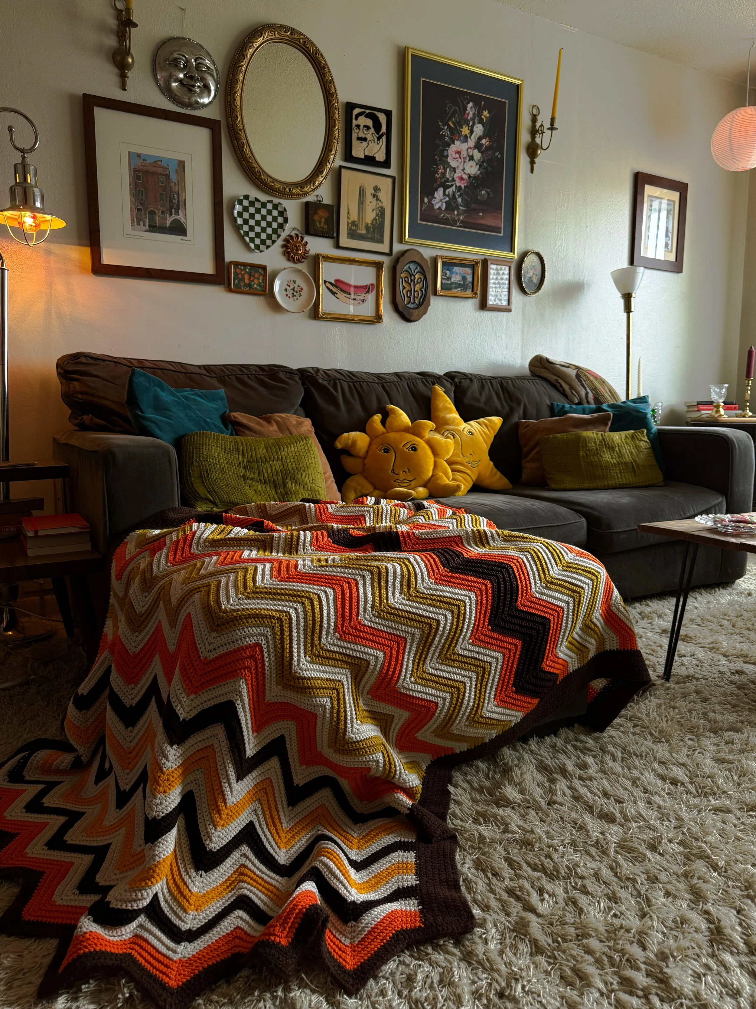 Vintage Afghan Blanket