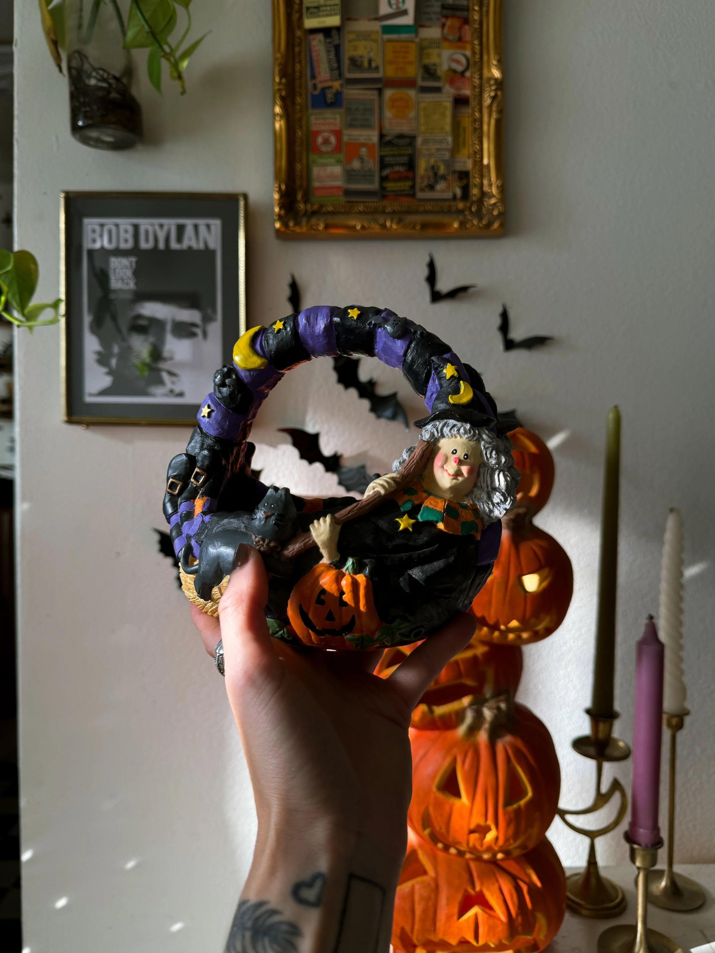RARE Vintage Witch Candy Bowl