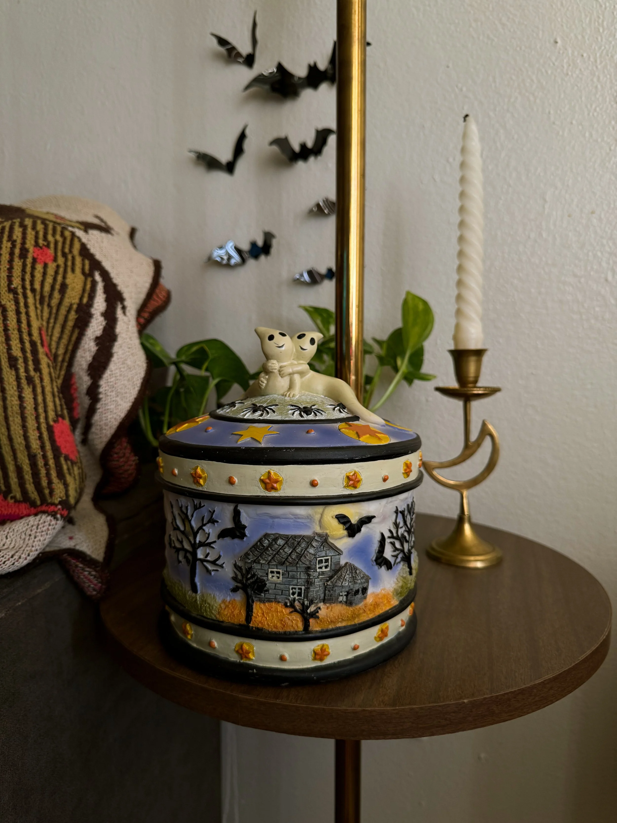 RARE Vintage Halloween Canister Jar