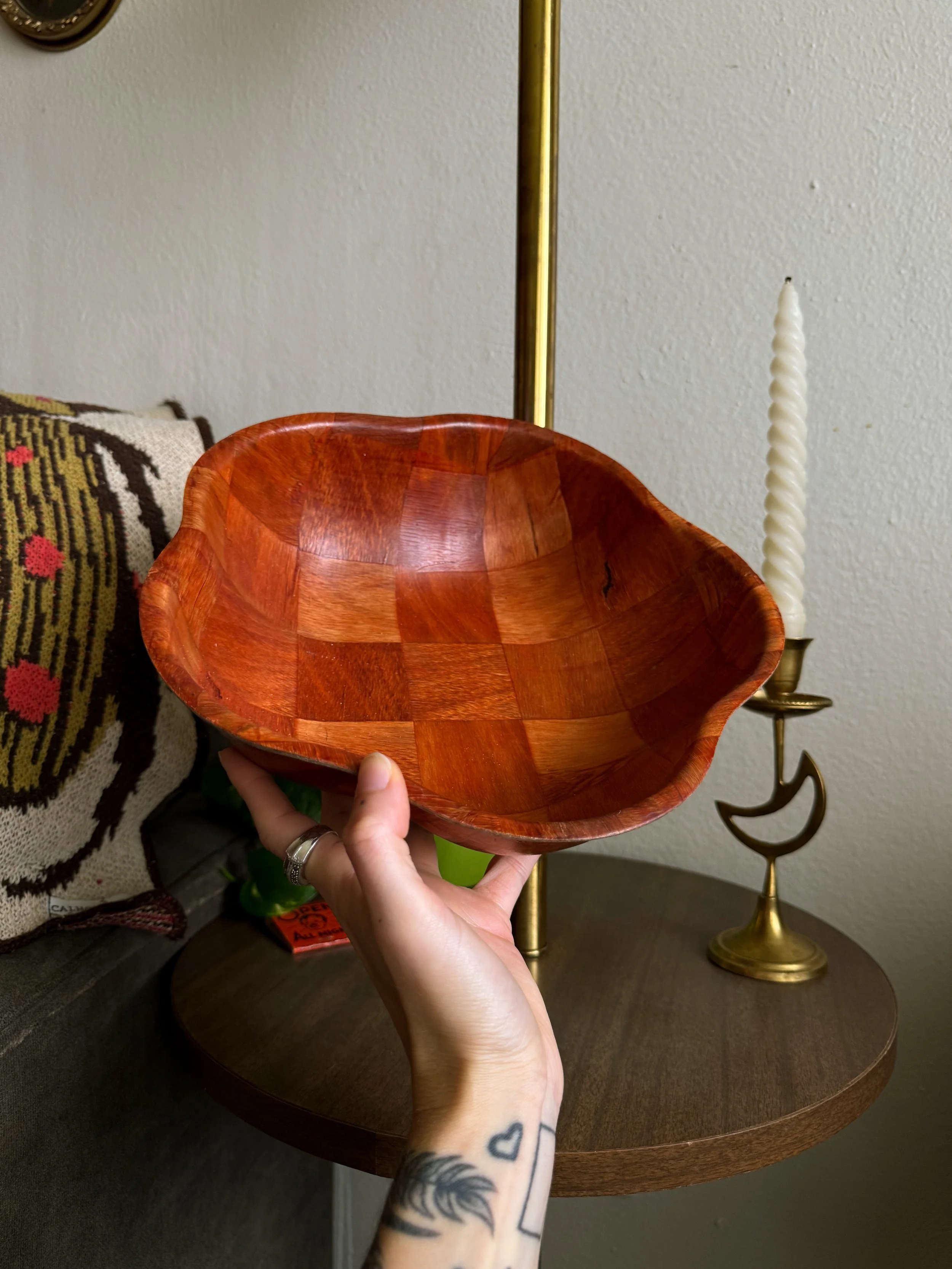 VTG Checkered Serving Bowl