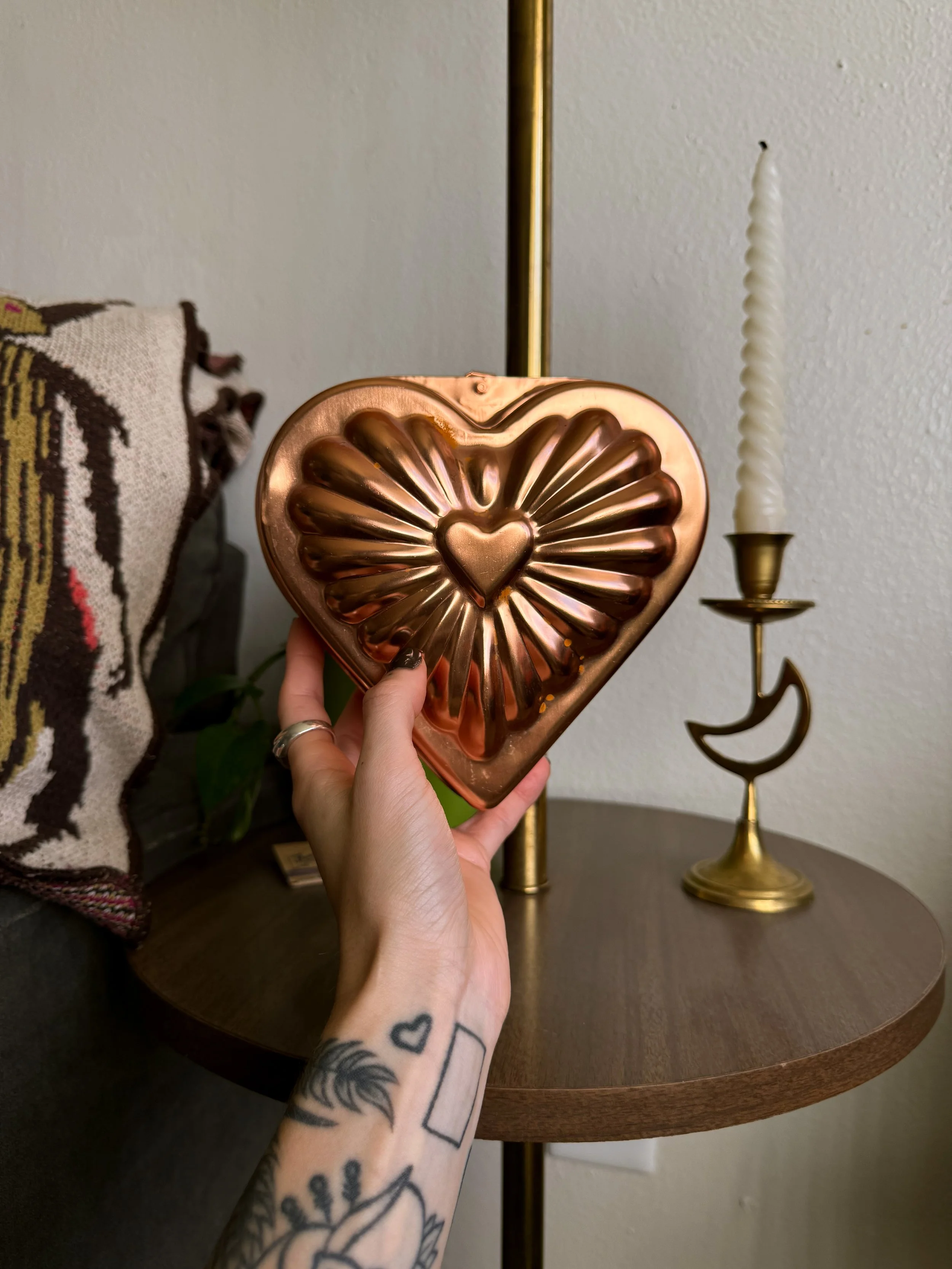 VTG Copper Heart Pan