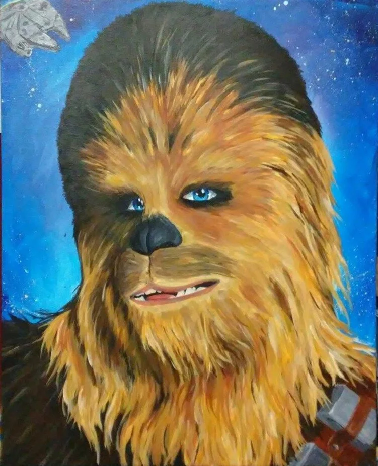 Chewie -Acrylic & canvas  16x20
