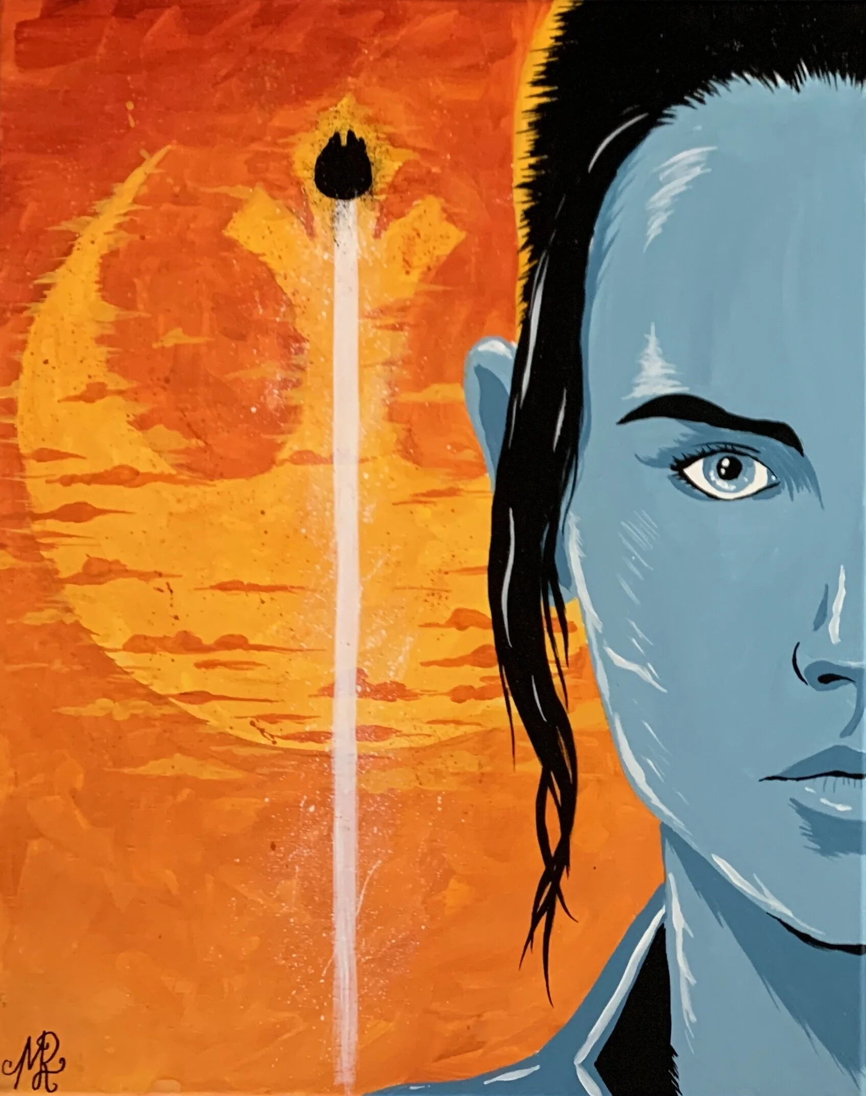 Rebel -Acrylic on 16x20 canvas