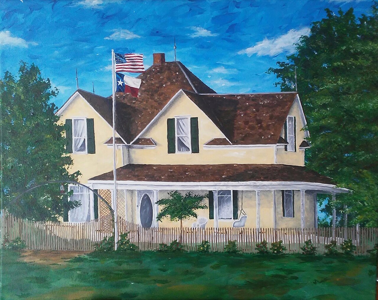 Yellow Rose of Texas -Acrylic on 16x20 canvas