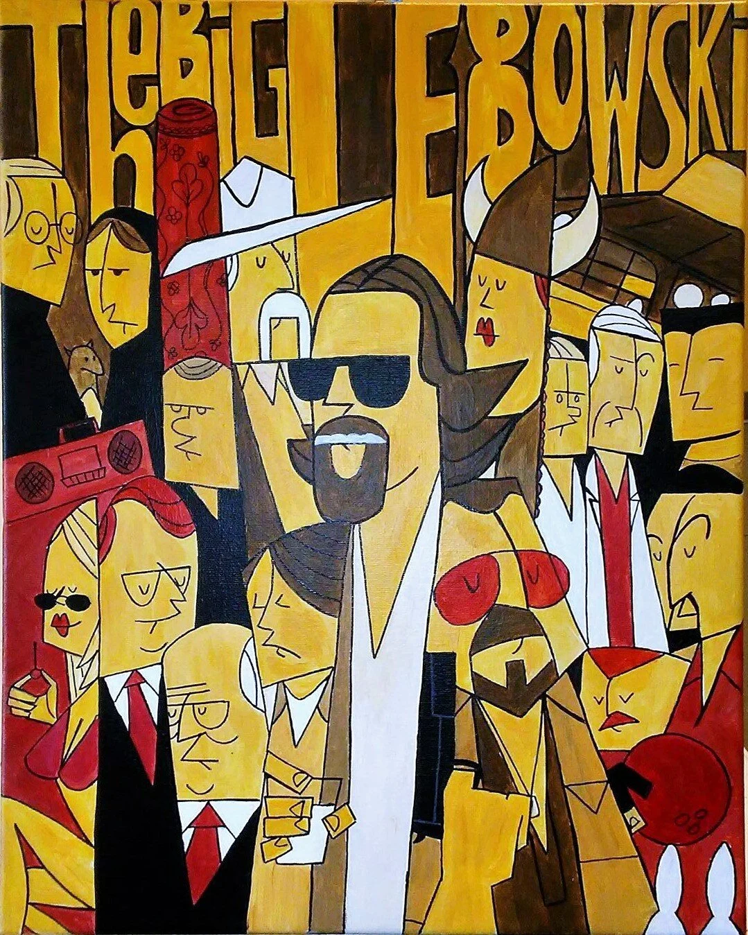 Le Bowski -Acrylic on 16x20 canvas
