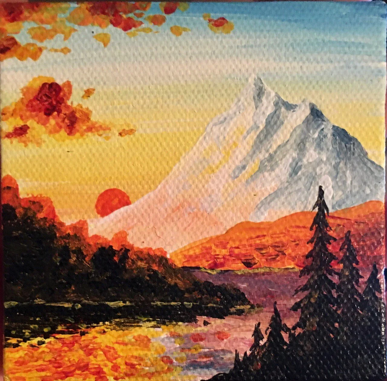 Acrylic on 2x2 canvas