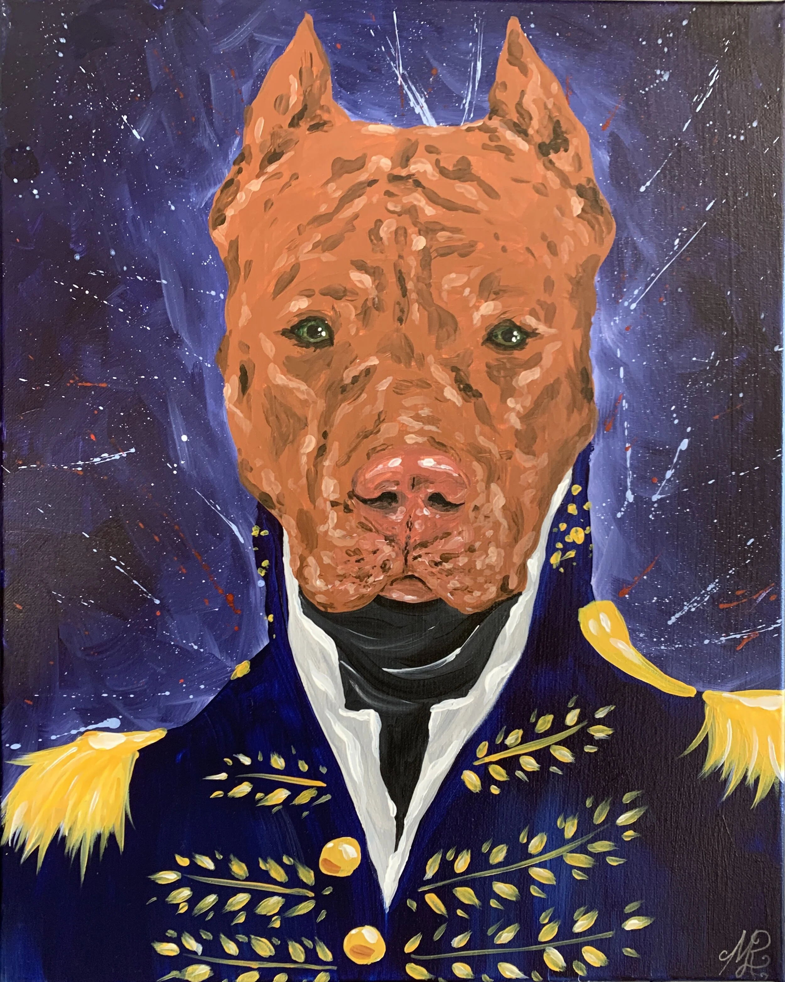 Fancy Pit-Acrylic on 16x20 canvas