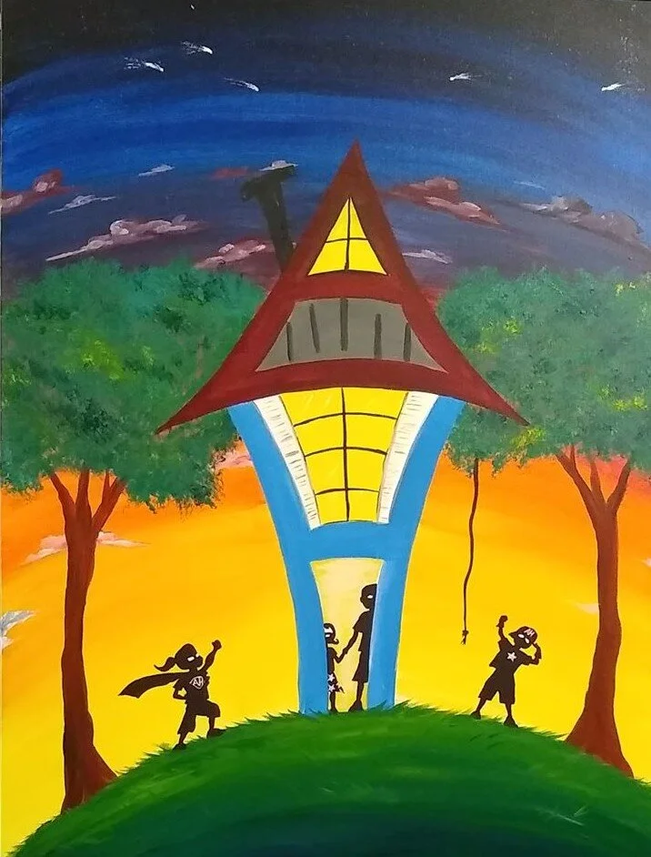 Longview Asbury House - Charity Event Live painting