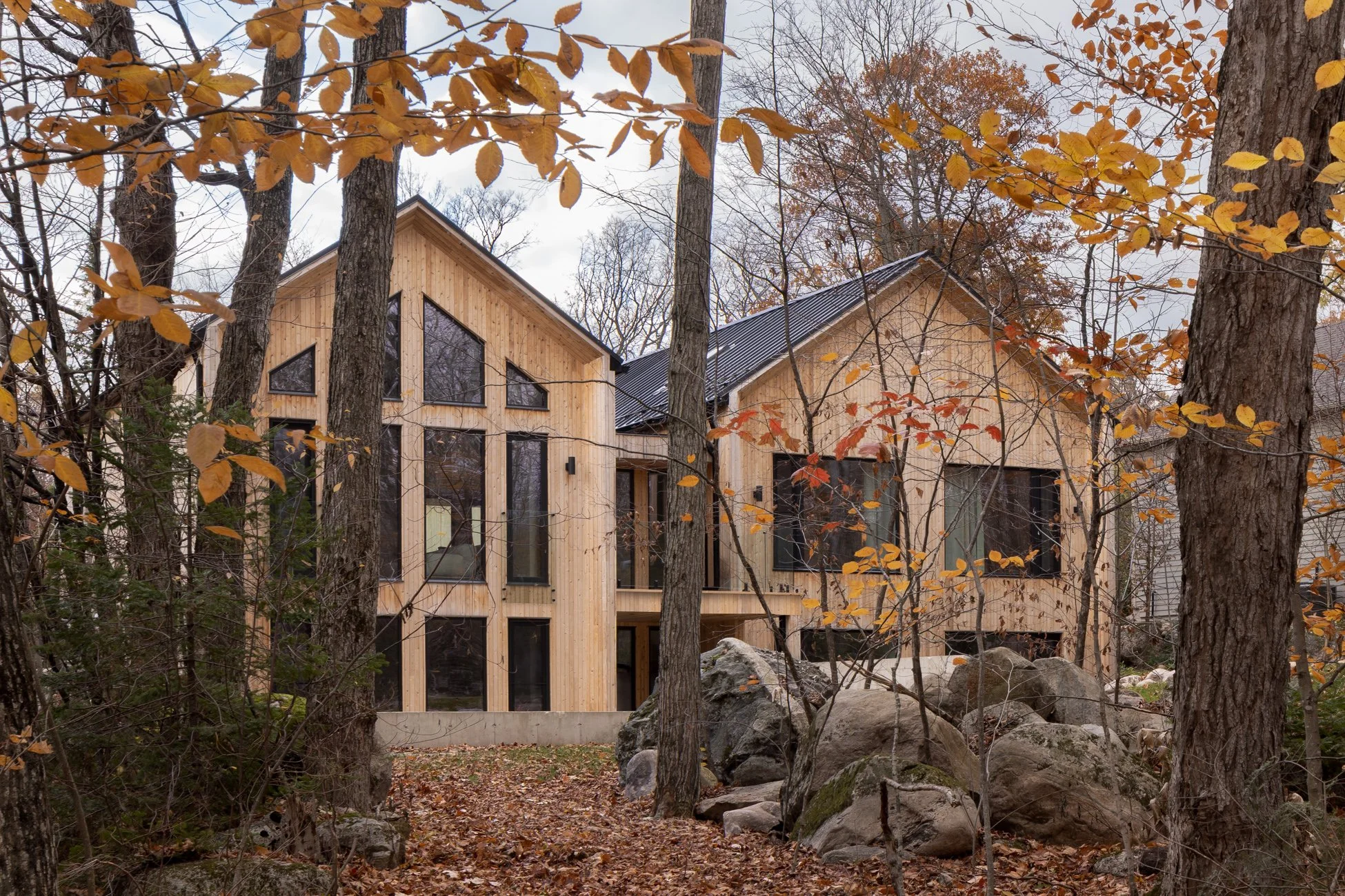 Natural White Cedar Clad Modern Scandanavian Cottage