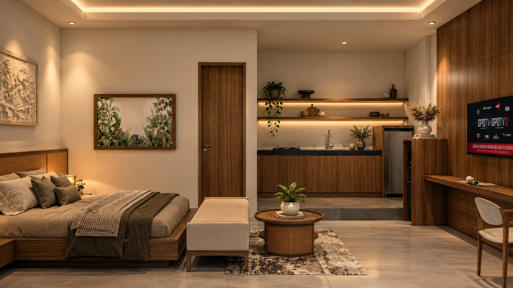Warm Minimalist Studio with Tropical Accents.png