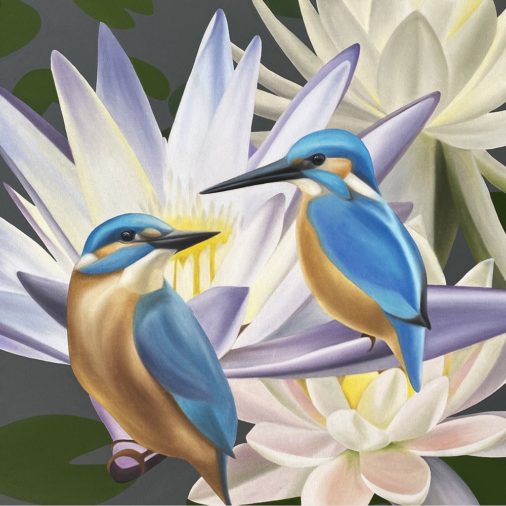 Just The Two Of Us, 2021, oil/acrylic on canvas, 80x80x2cm (available)