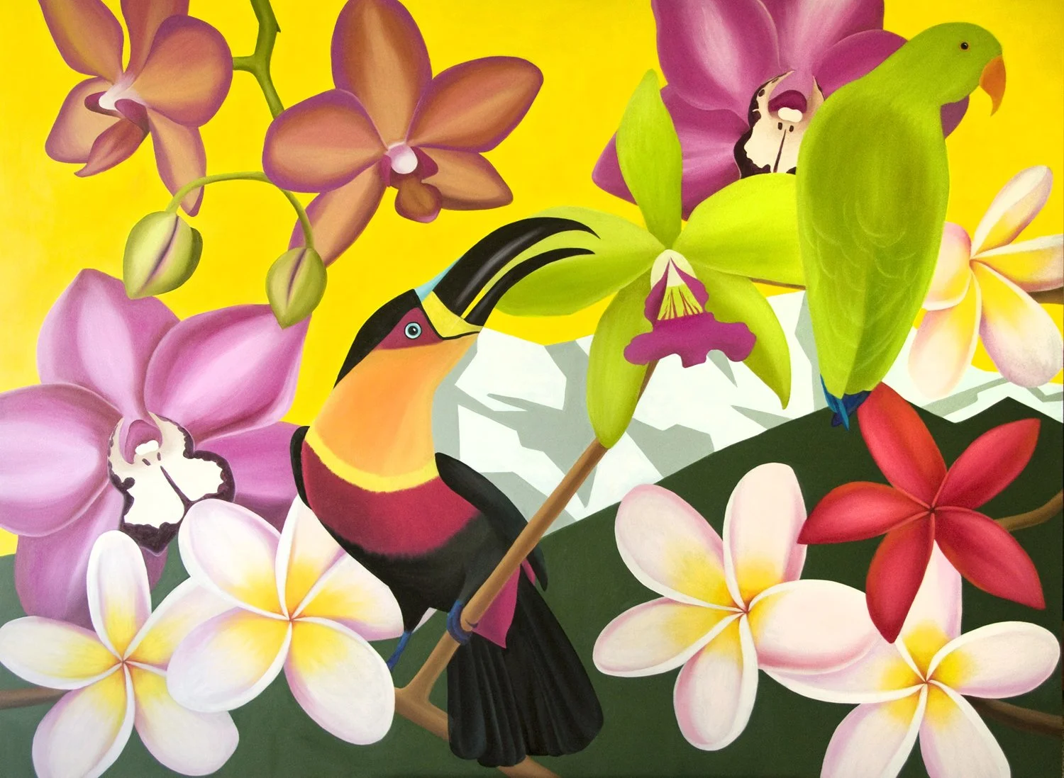 Pina Colada, 2017, oil/acrylic on plywood, 142x105x4cm (available)